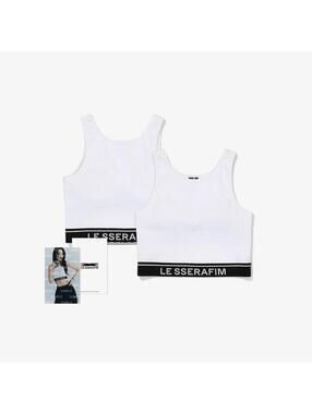 NWT Le Sserafim [2023 S/S Pop-Up Store] Cotton Bra Top (White) Size L